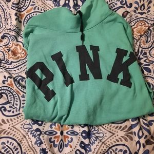 VS Pink teal crop sweater